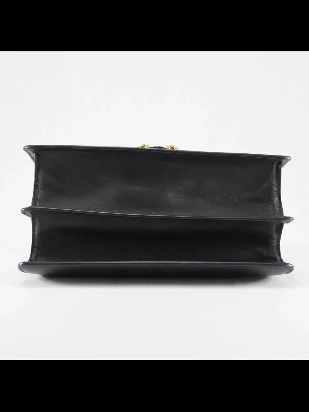 Gucci Black Leather Satchel with Green & Red Web and Bamboo Handle
